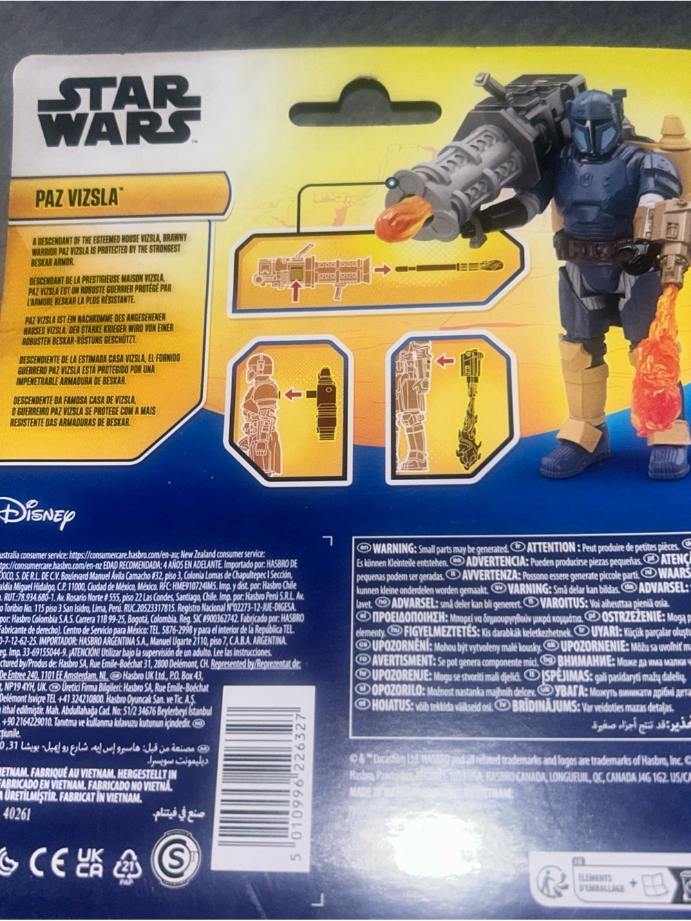 Star Wars Paz Vizsla w Jet Pack & Rocket Launcher 4in Figure Hasbro 2024 New - Picture 4 of 6